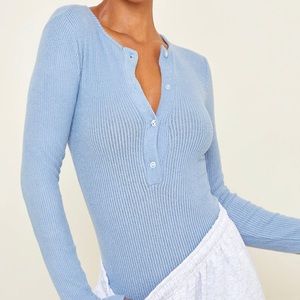 Blue Missguided body suit!